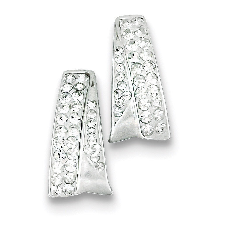 Sterling Silver Stellux Crystal Post Earrings QE9535