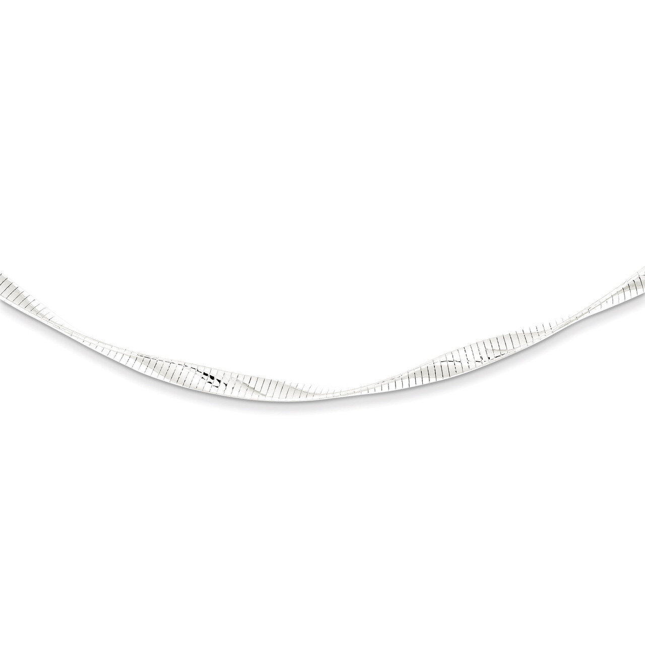 Sterling Silver 3.5mm Twisted Cubetto Necklace QG3203-18