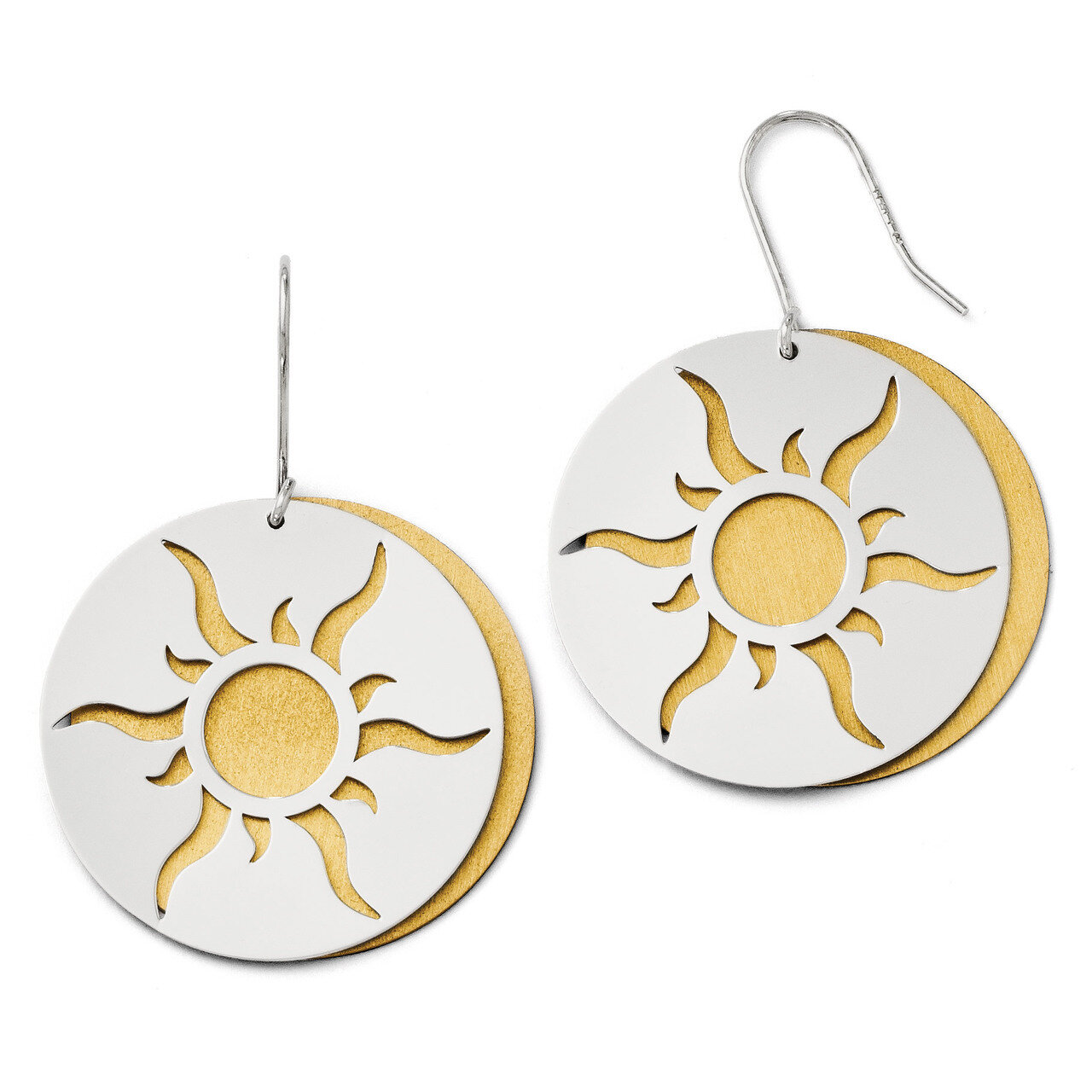 Sterling Silver and 14K Gold-plated Shepherd Hook Earrings QLE101