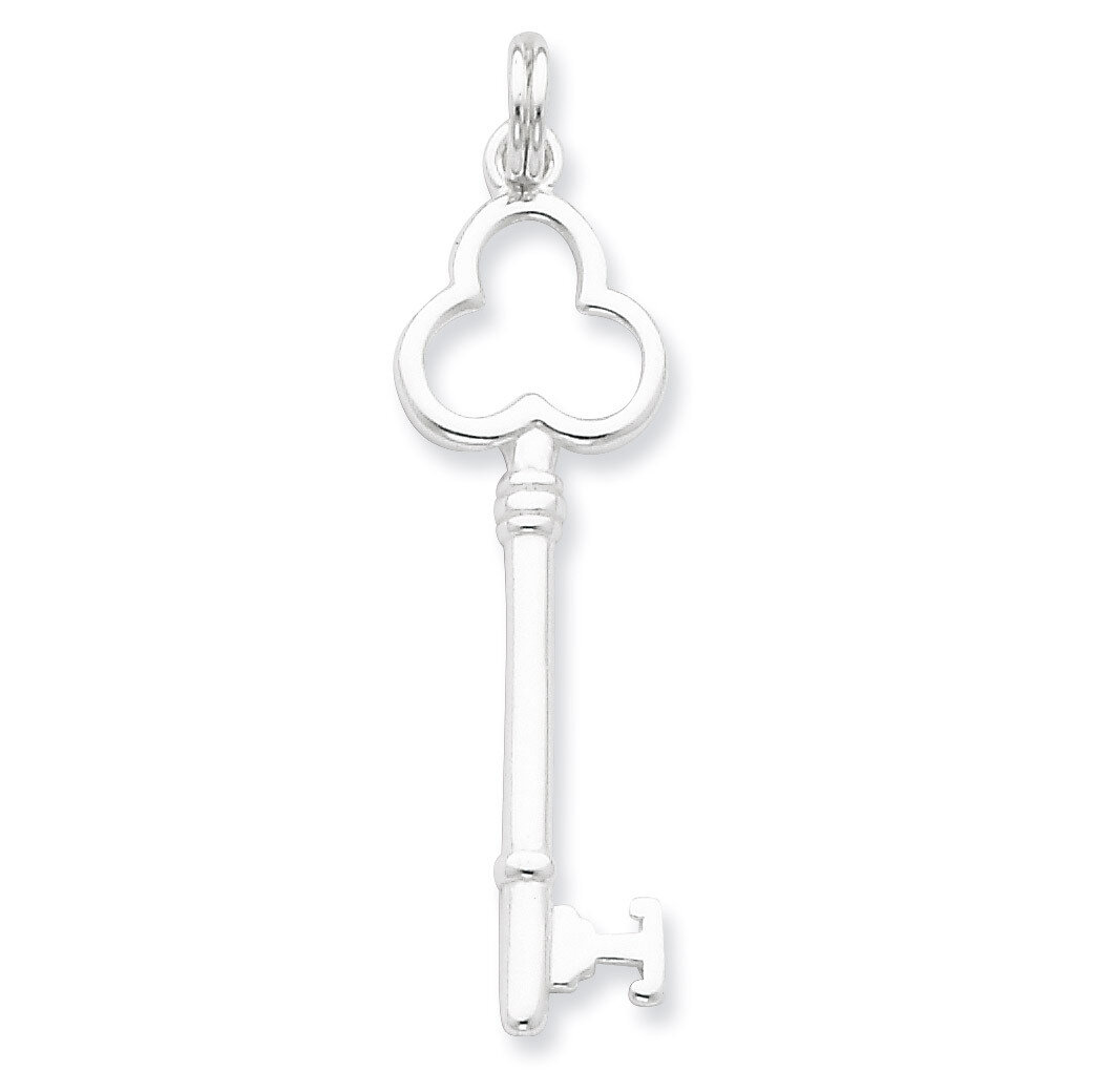 Sterling Silver Polished Key Pendant QP1988