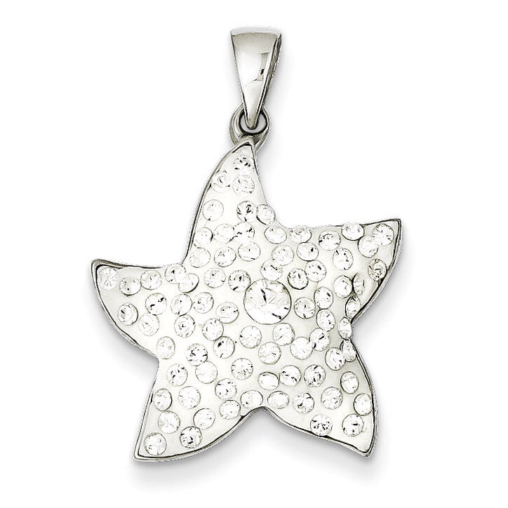 Sterling Silver Stellux Crystals Star Pendant QP2476