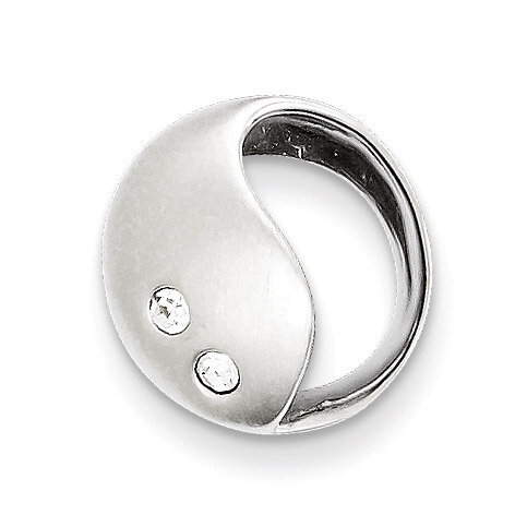 Sterling Silver Rhodium Plated Diamond Pendant QP2558