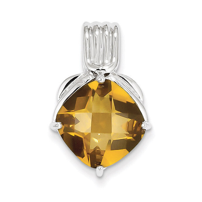 Sterling Silver Whiskey Quartz Pendant QP2893WQ