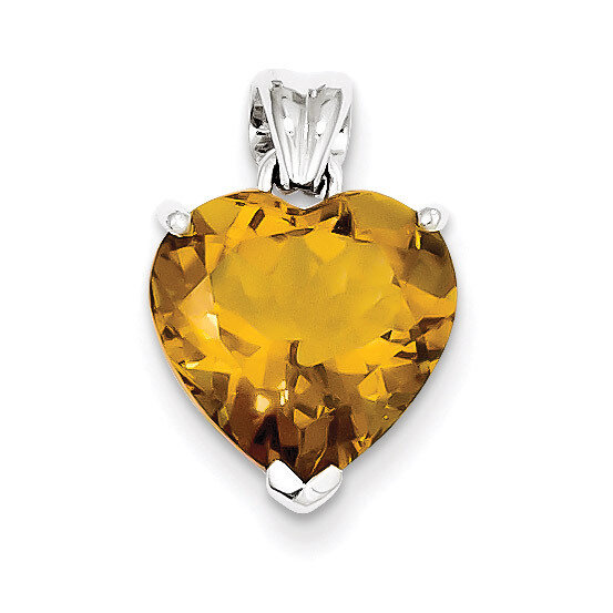 Sterling Silver Whiskey Quartz Pendant QP2902WQ