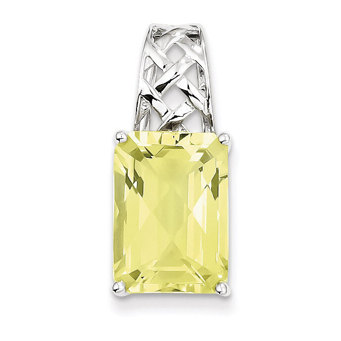 Sterling Silver Lemon Quartz Pendant QP2917LQ