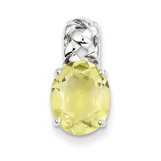 Sterling Silver Lemon Quartz Pendant QP2934LQ