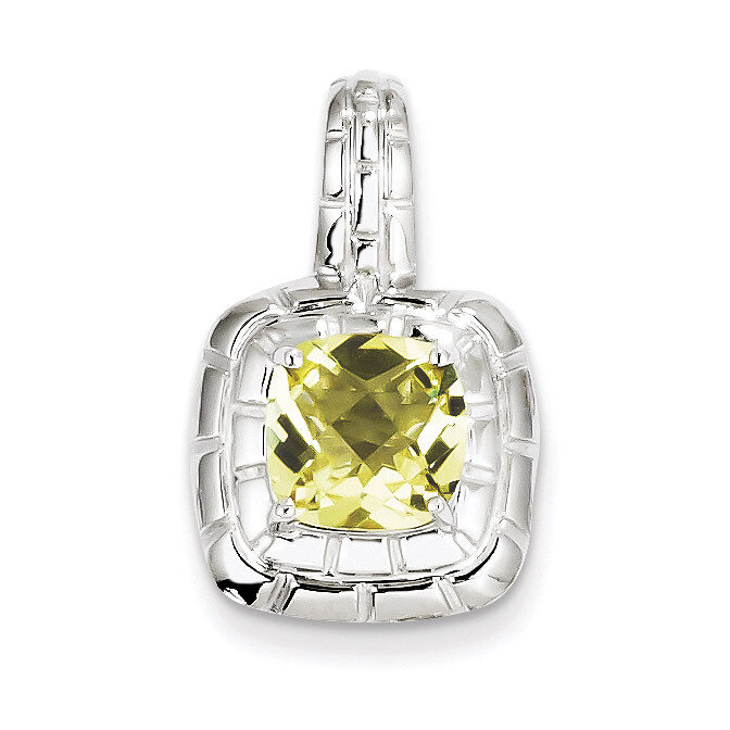 Sterling Silver Lemon Quartz Pendant QP2939LQ