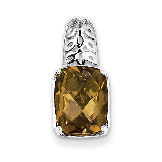 Sterling Silver Whiskey Quartz Pendant QP2947WQ