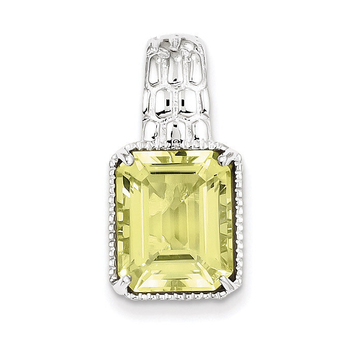 Sterling Silver Lemon Quartz Pendant QP2949LQ
