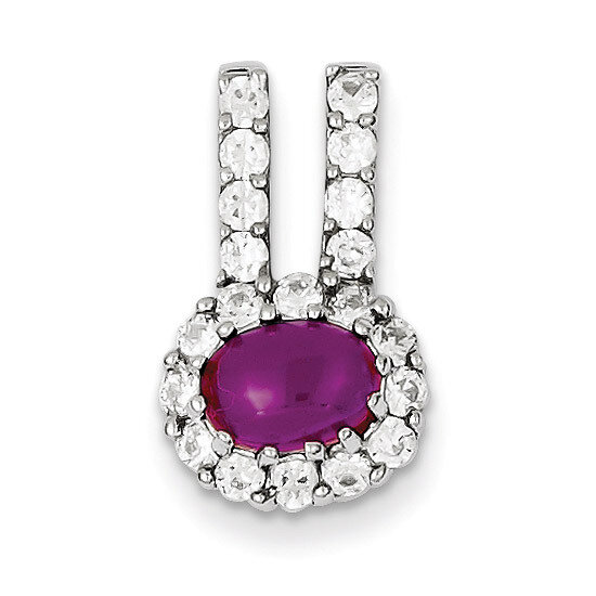 Sterling Silver Diamond Pendant Slide QP930