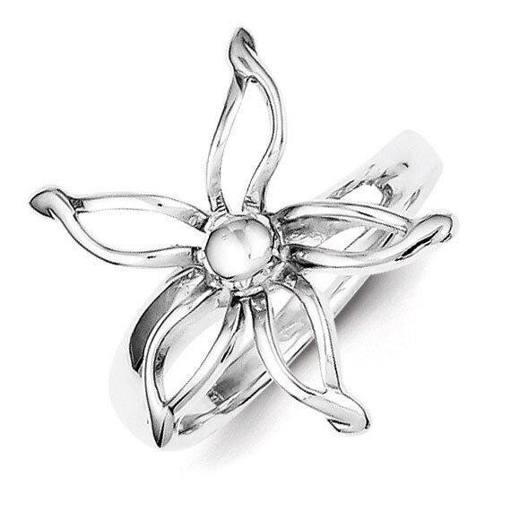 Sterling Silver Flower Ring QR1830-6