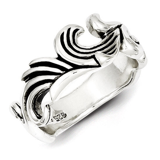 Sterling Silver Antiqued Ring QR2363-8