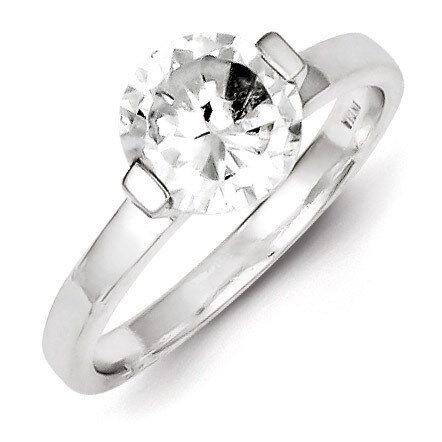 Sterling Silver Polished Diamond Ring QR4240-7