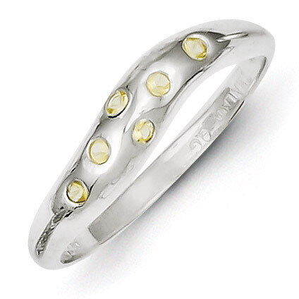Sterling Silver Yellow Diamond Ring QR4338-6