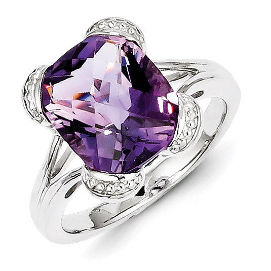 Sterling Silver Amethyst Ring QR4585AM-7