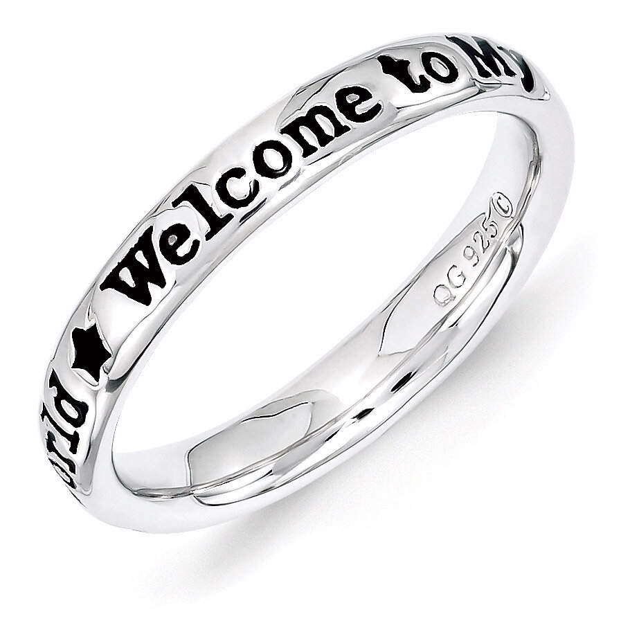 Sterling Silver Lyric Welcome to My World Ring QSK1545-5