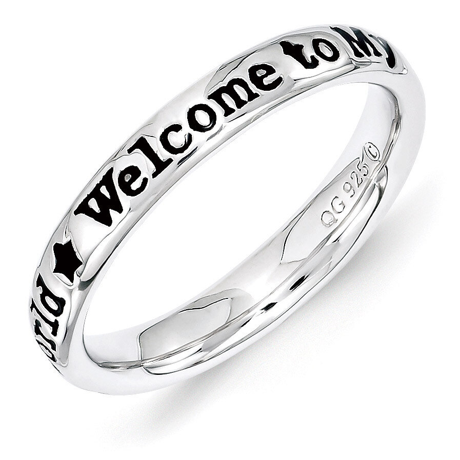 Sterling Silver Lyric Welcome to My World Ring QSK1545-8