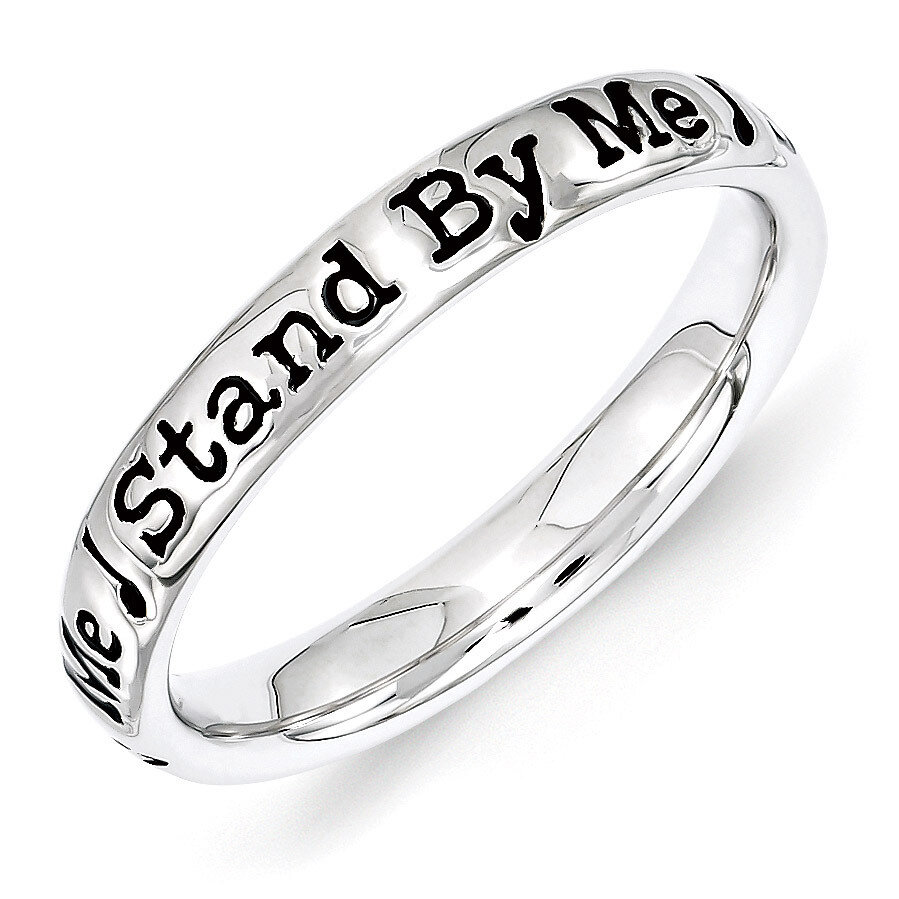 Sterling Silver Lyric Stand by Me Ring QSK1549-5