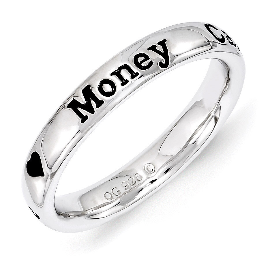 Sterling Silver Lyric Money Can&#39;t Buy Me Ring QSK1550-6