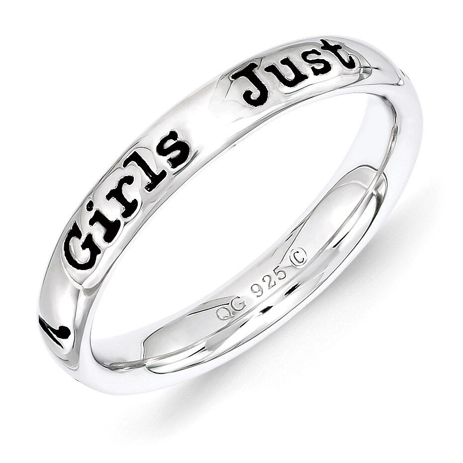 Sterling Silver Lyric Girls Just Wanna Ring QSK1551-7