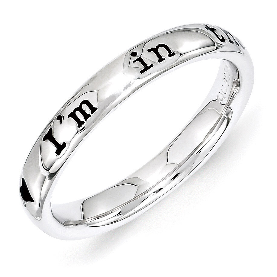 Sterling Silver Lyric I'm in the Mood For Love Ring QSK1554-7