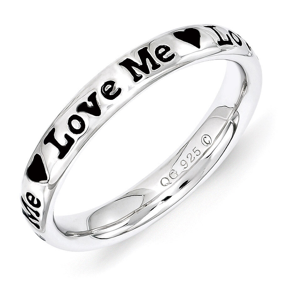 Sterling Silver Lyric Love Me Ring QSK1555-9