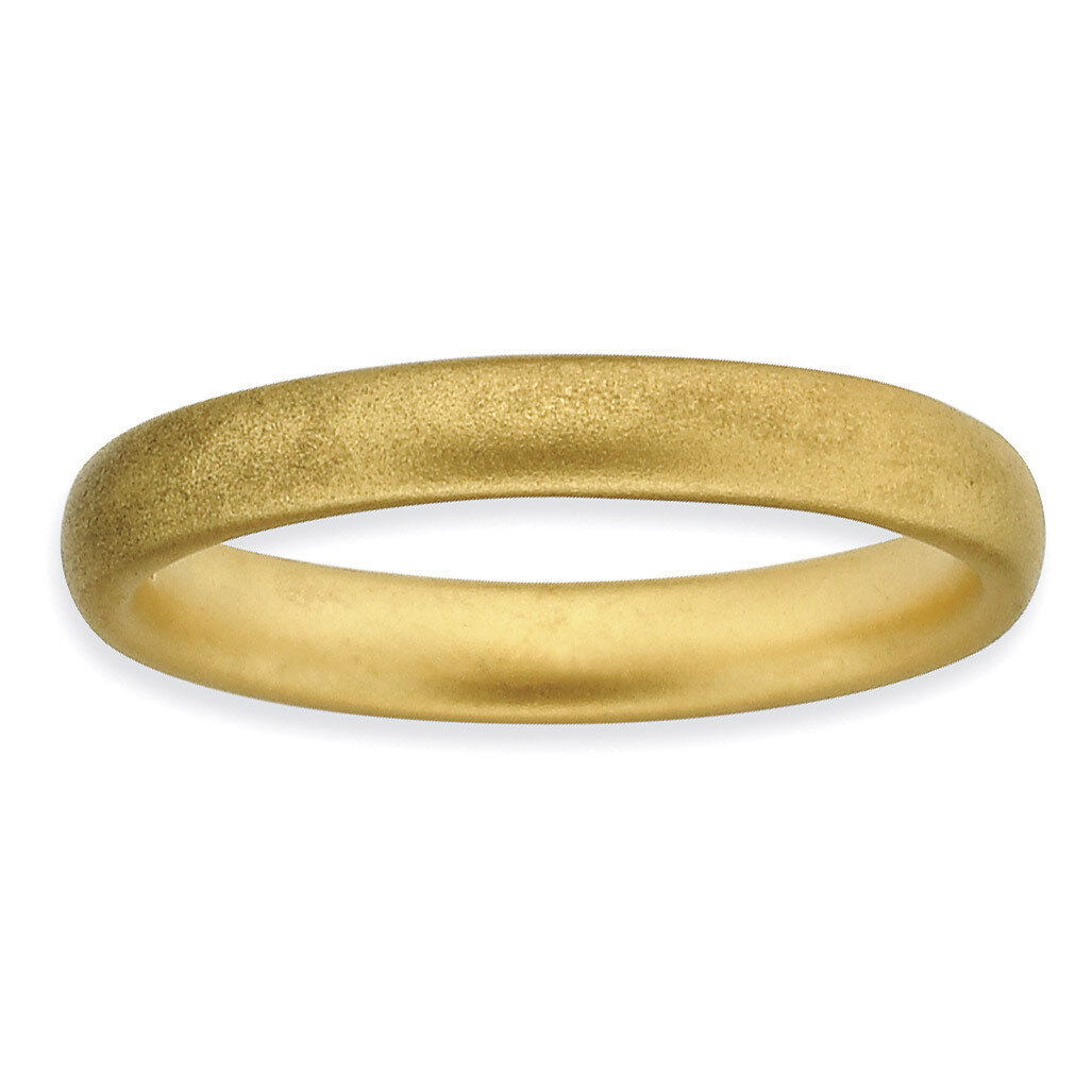Sterling Silver Gold-plated Satin Ring QSK250-7