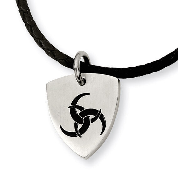 Stainless Steel Enameled Pendant Necklace SRN325-18