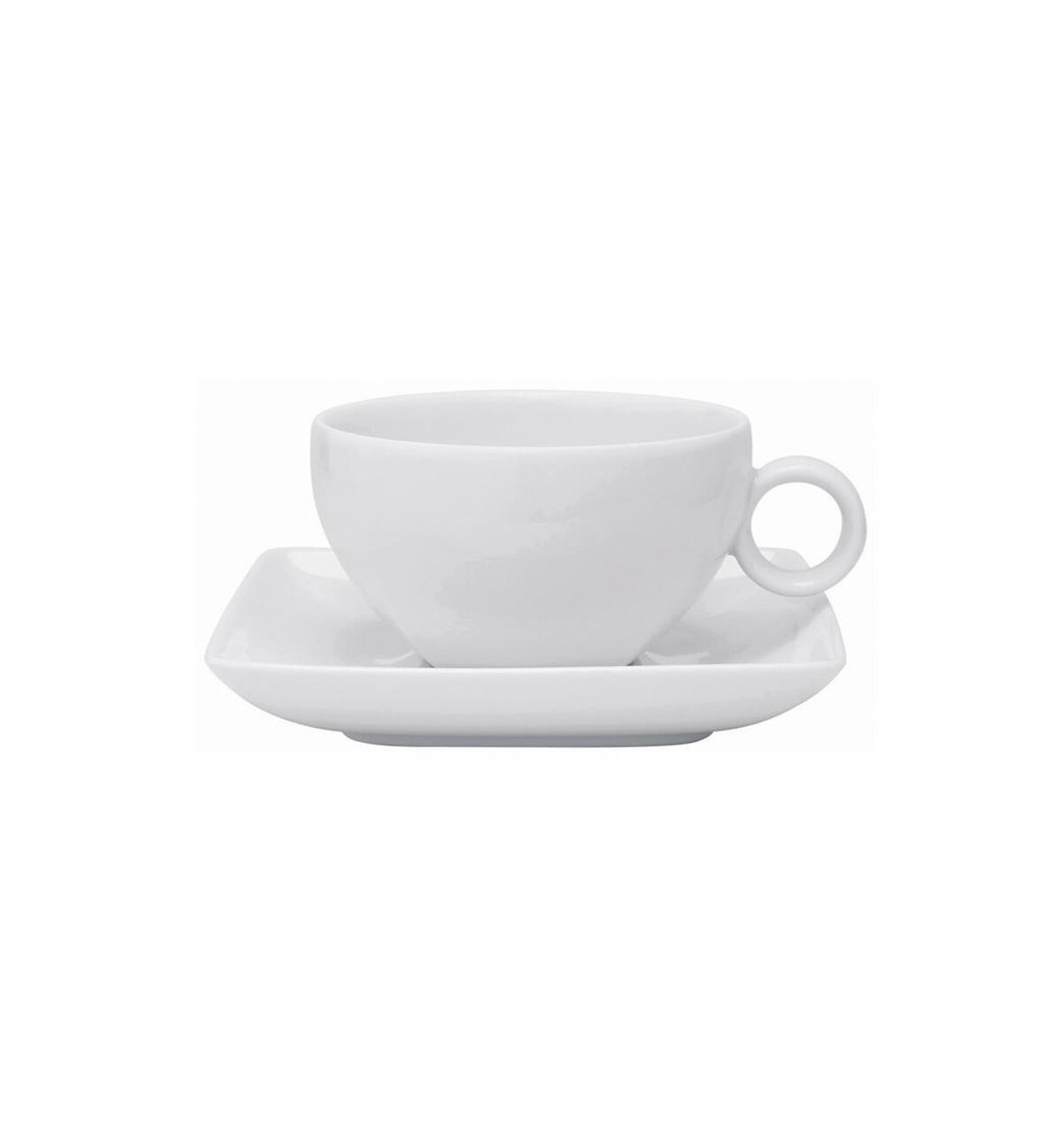 Vista Alegre Carre White Breakfast Cup &amp; Saucer, MPN: 21091794, 5601266758046