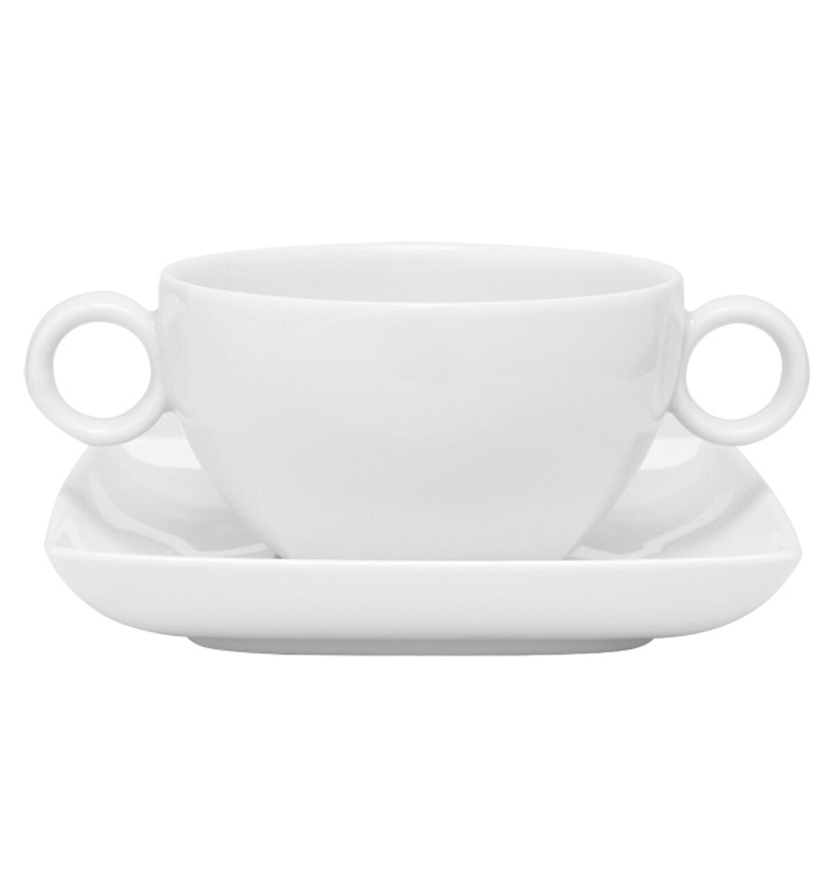 Vista Alegre Carre White Consomme Cup &amp; Saucer, MPN: 21094112, 5601266797601