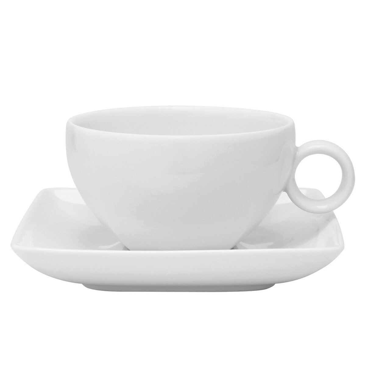 Vista Alegre Carre White Tea Cup &amp; Saucer, MPN: 21090484, 5601266730899