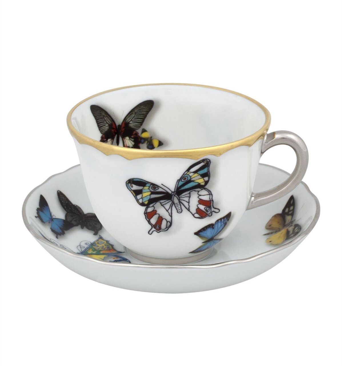 Vista Alegre Christian Lacroix Butterfly Parade Coffee Cup & Saucer