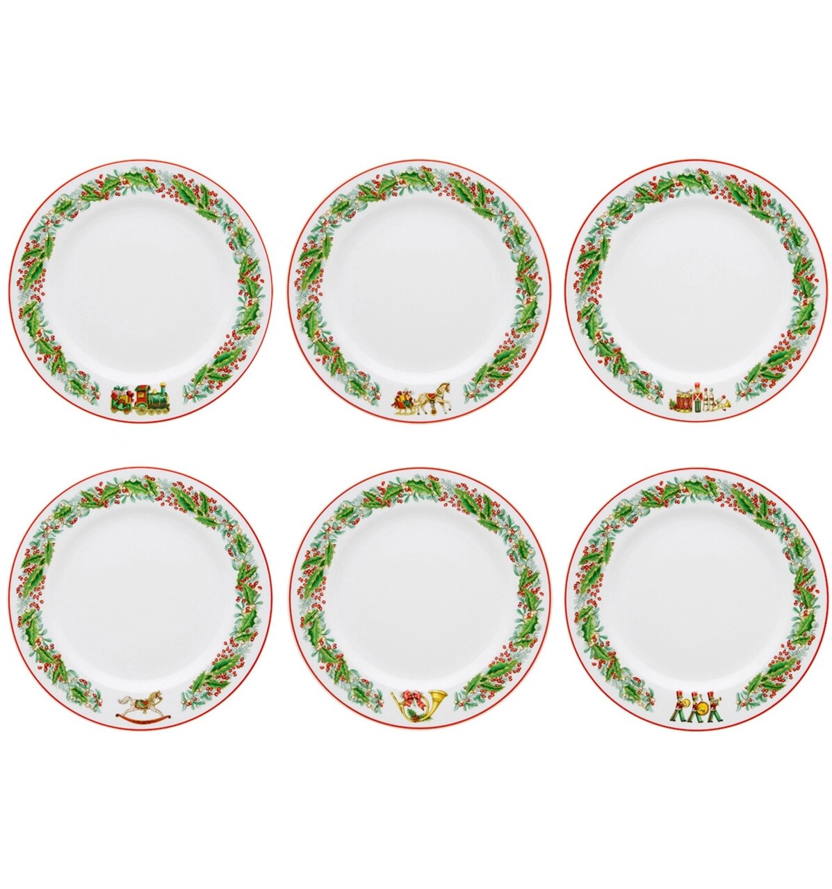 Vista Alegre Christmas Magic Set of 6 Dinner Plates, MPN: PF755095,
