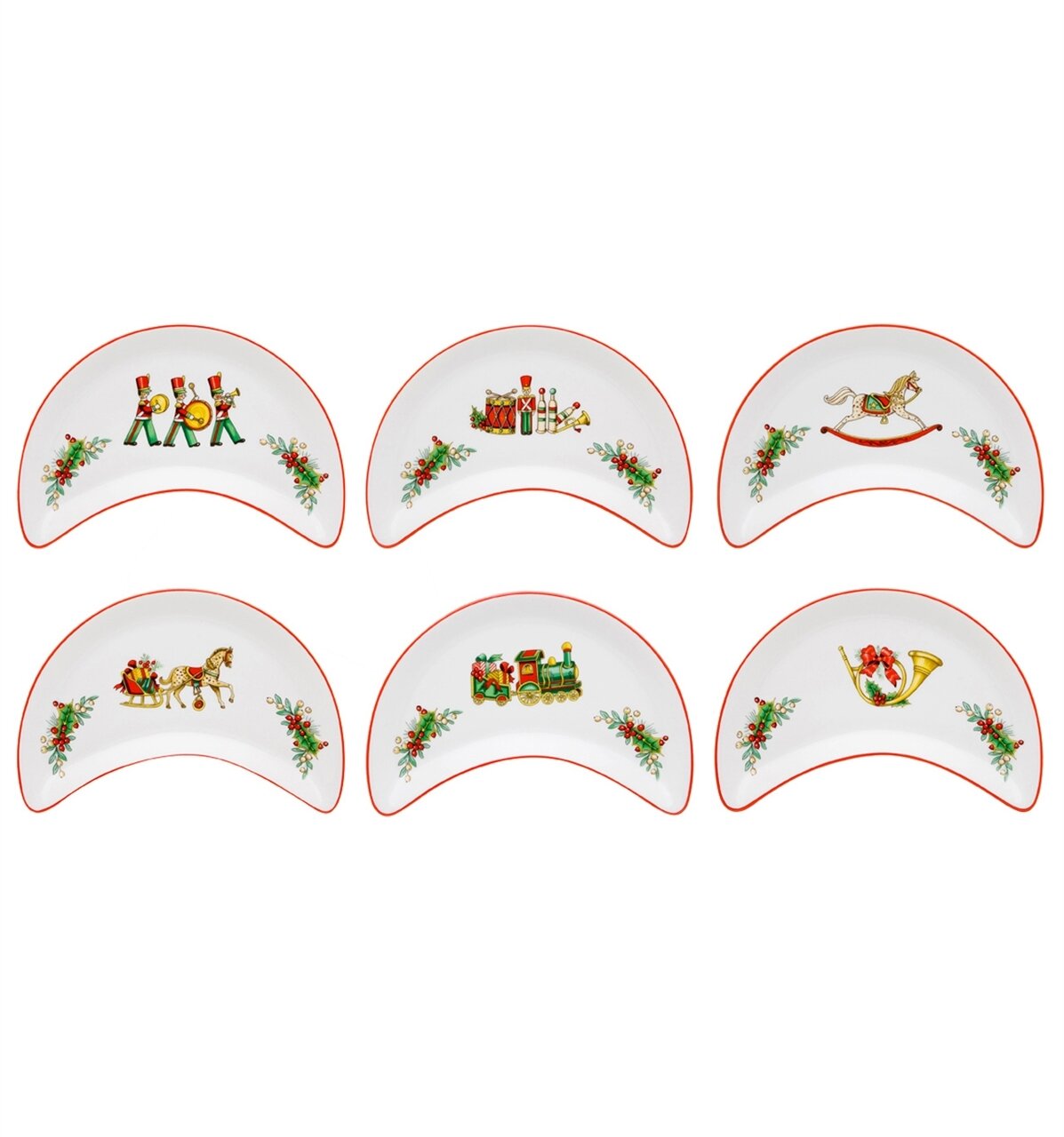 Vista Alegre Christmas Magic Set of 6 Salad Dishes, MPN: PF755150,