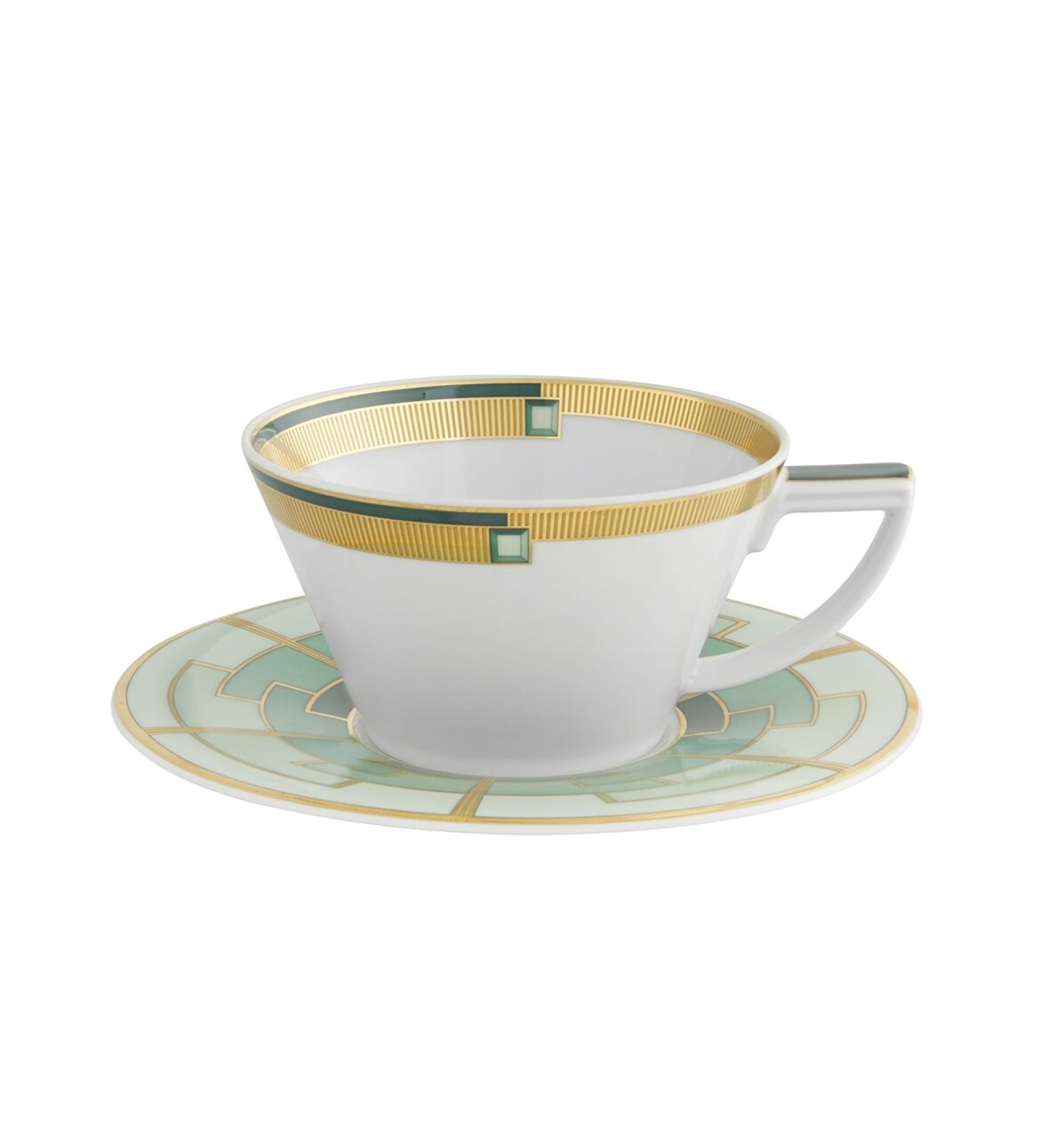 Vista Alegre Emerald Tea Cup W/ Saucer, MPN: 21122007,