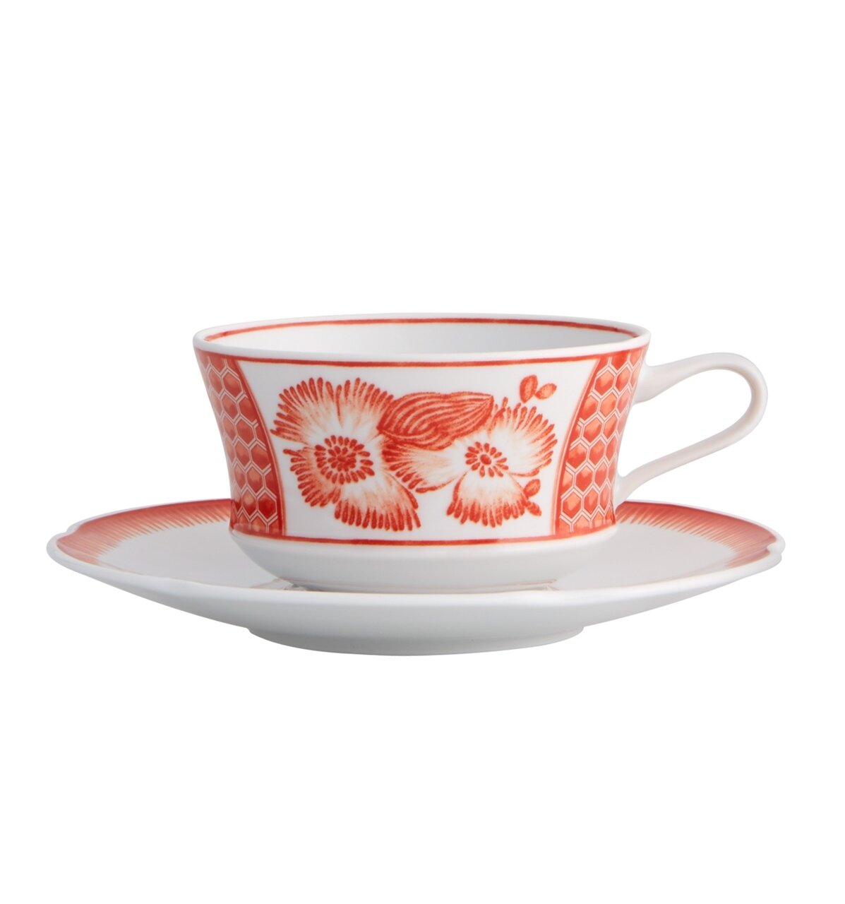 Vista Alegre Oscar De La Renta Coralina Tea Cup &amp; Saucer, MPN: 21122252,