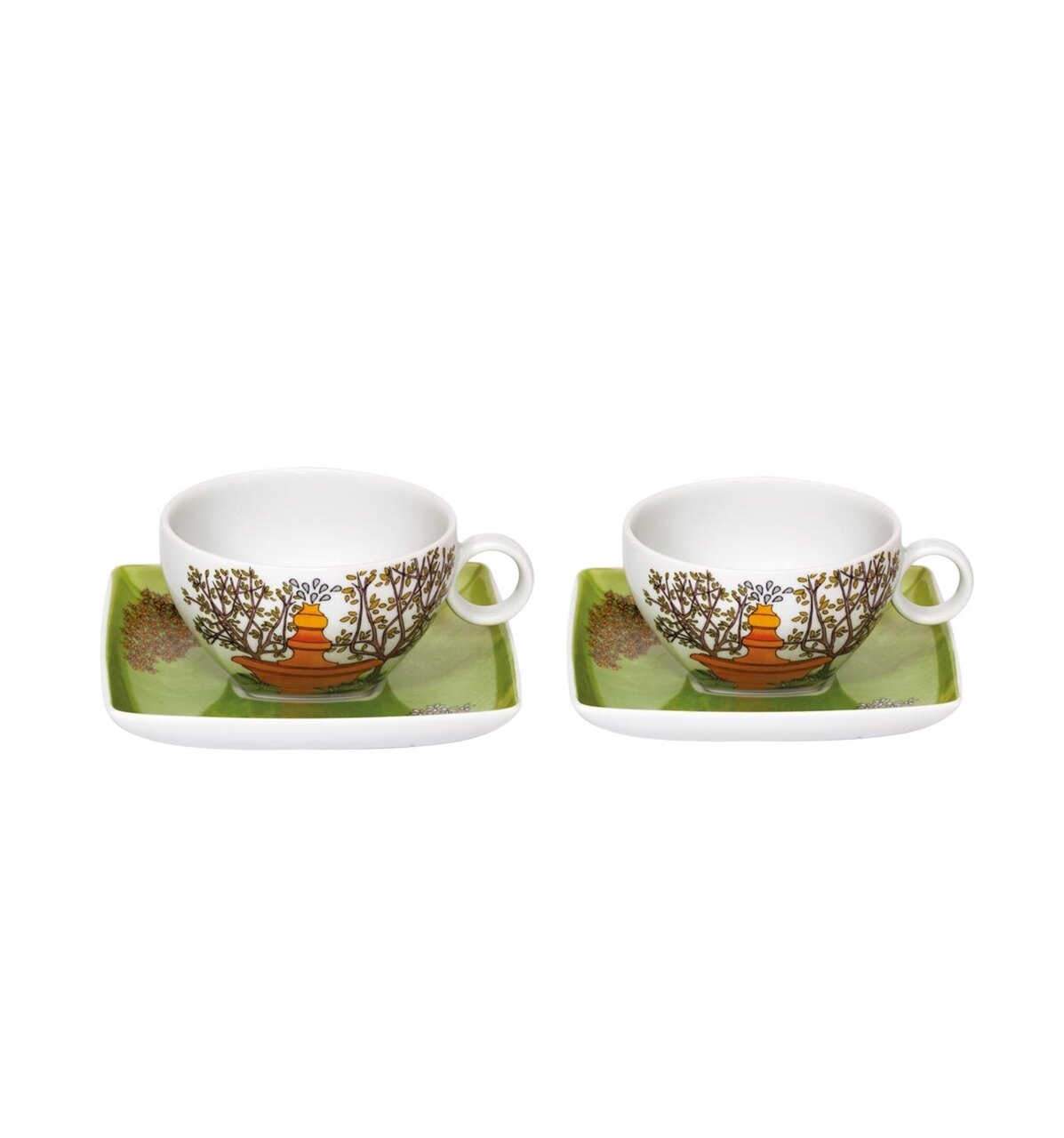 Vista Alegre Alma De Lisboa Set of 2 Tea Cup & Saucer with Gift Box