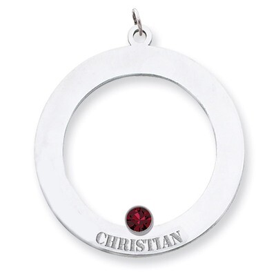 1 Birthstone Family Crystal Pendant Sterling Silver QMP11/1SS, MPN: QMP11/1SS, 883957602066