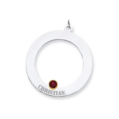 1 Birthstone Bezel Family Crystal Pendant Sterling Silver &amp; 14k Gold QMP11/1G, MPN: QMP11/1G, 88395…