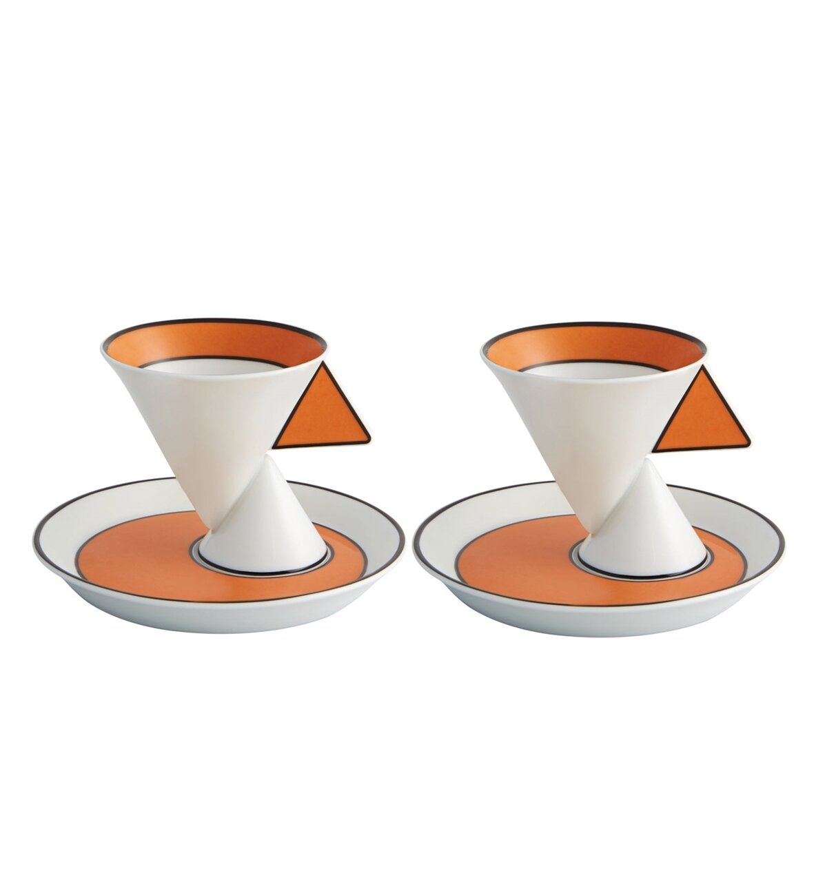 Vista Alegre Jazz Set of 2 Coffee Cups &amp; Saucers, MPN: 21122124,