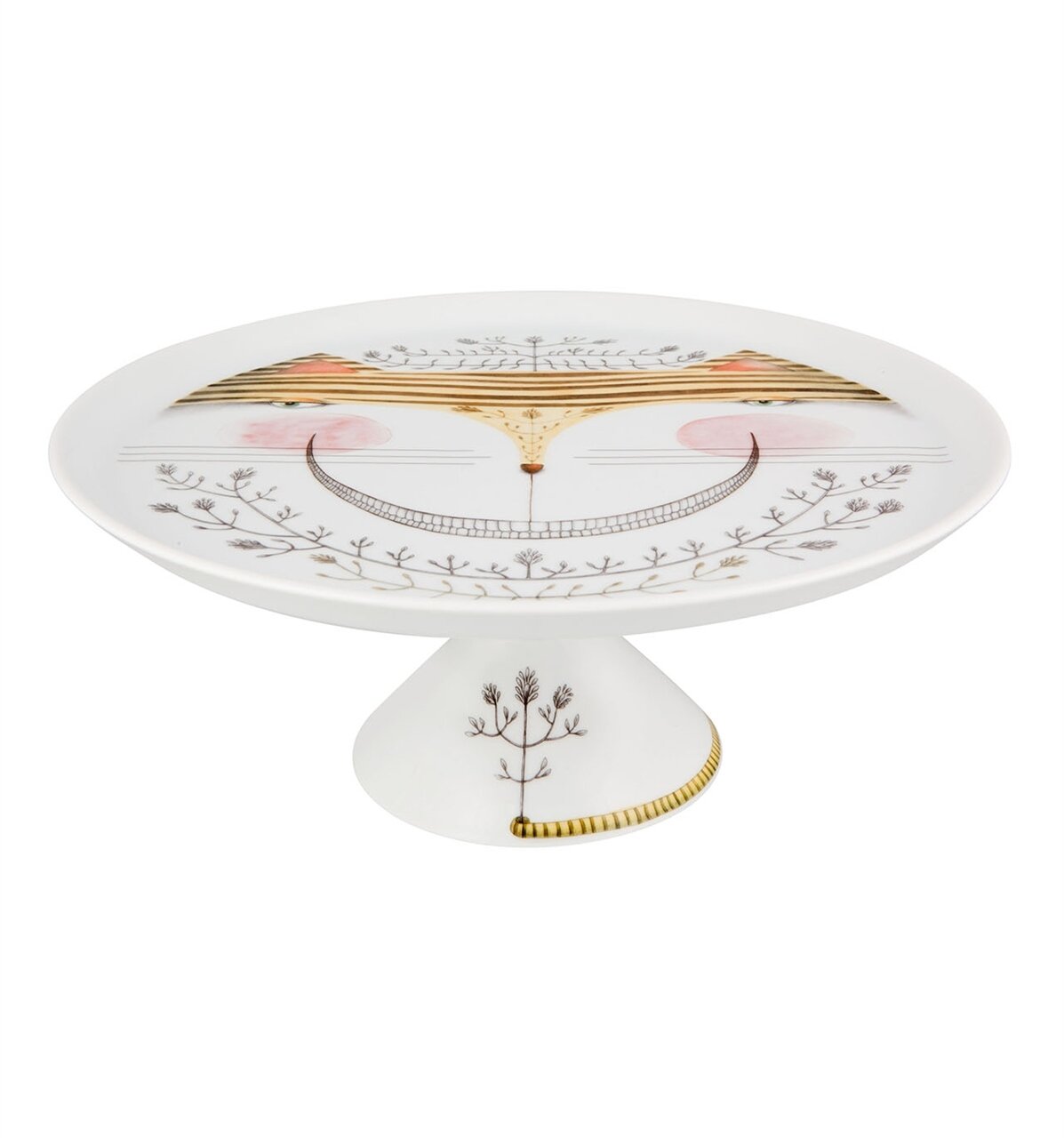Vista Alegre Tea with Alice Footed Cake Plate 01 with Gift Box