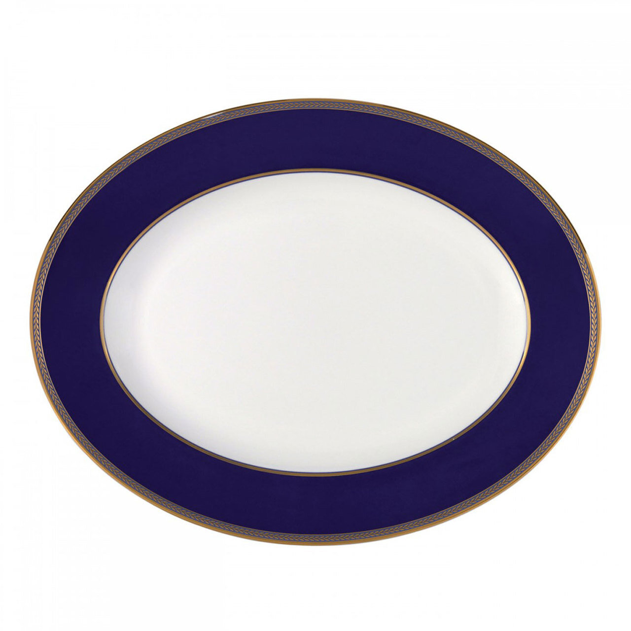 Wedgwood Renaissance Gold Oval Platter 13.75 Inch