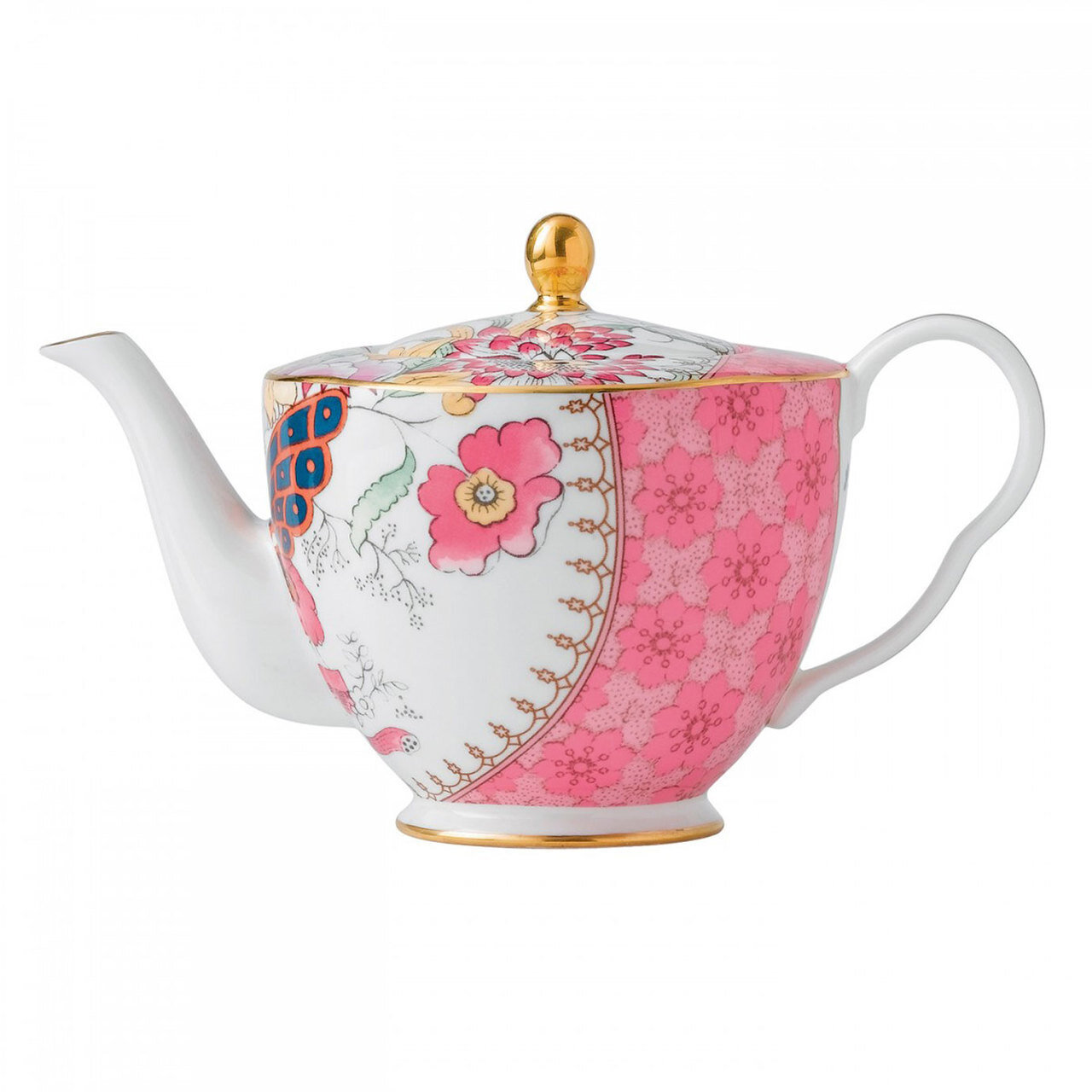 Wedgwood Butterfly Bloom Teapot S/S 12.5 Oz