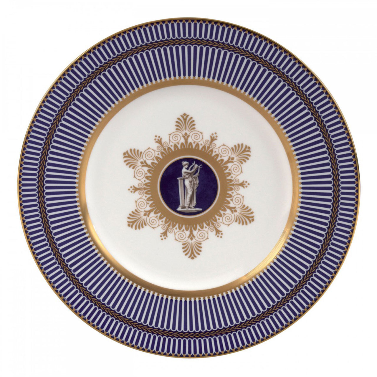 Wedgwood Anthemion Blue Accent Salad Plate 9 Inch