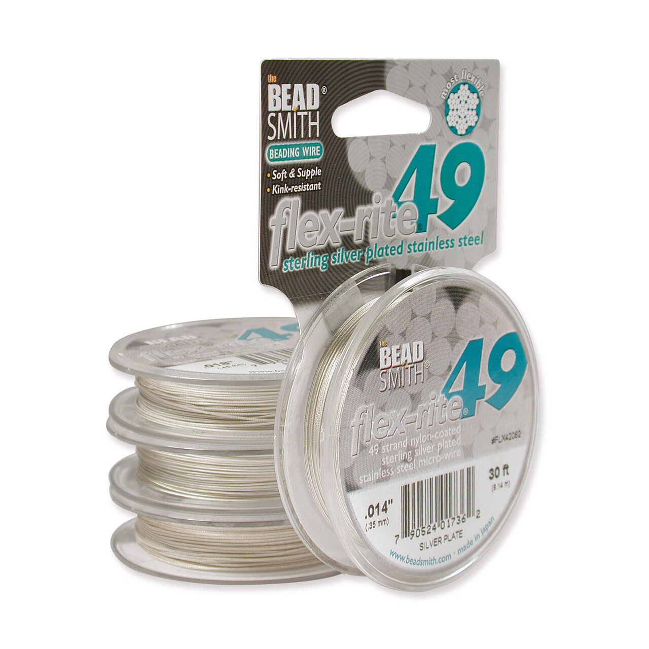 Plated Flex-Rite 49 .018 Inch Diameter 30Ft Strand Wire Sterling Silver CRD829/18-30, MPN: CRD829/1…