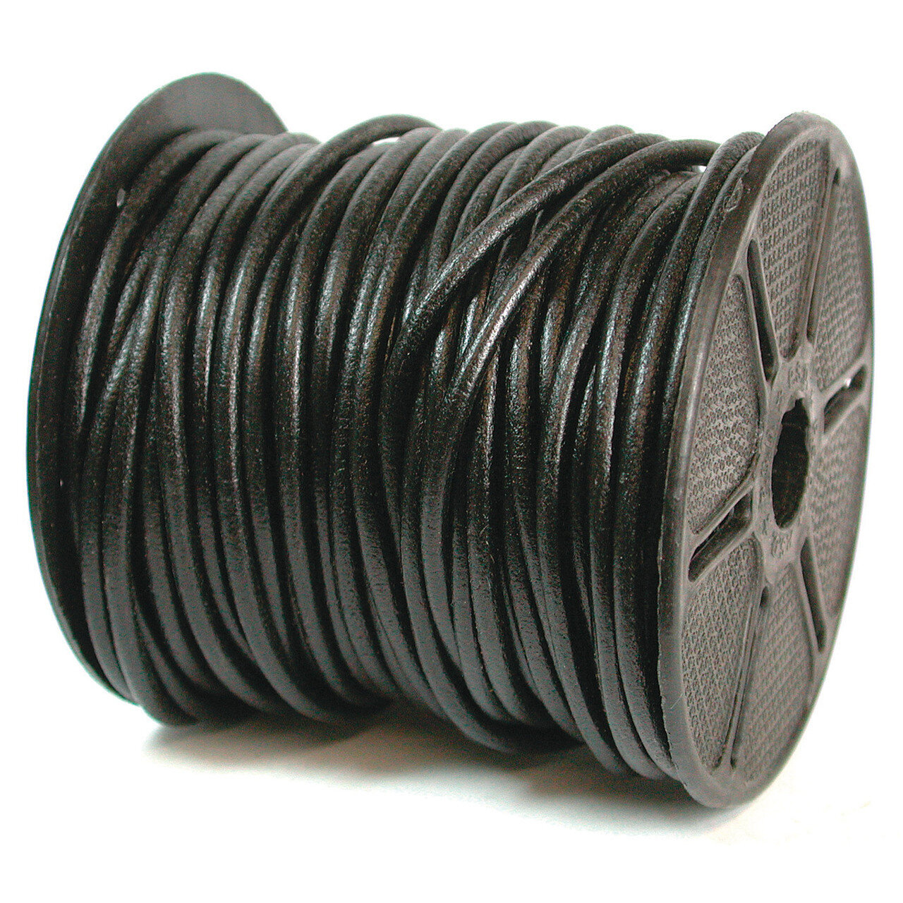 1300 .5 mm. 100 Yard Black Leather Cord CRD842/0.5-100
