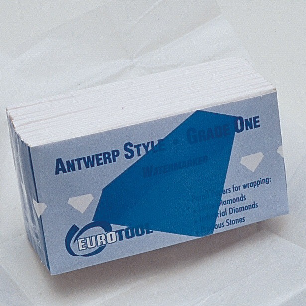 Pkg 100 Blue/White Watermarked Antwerp-Style Diamond Paper JT2789