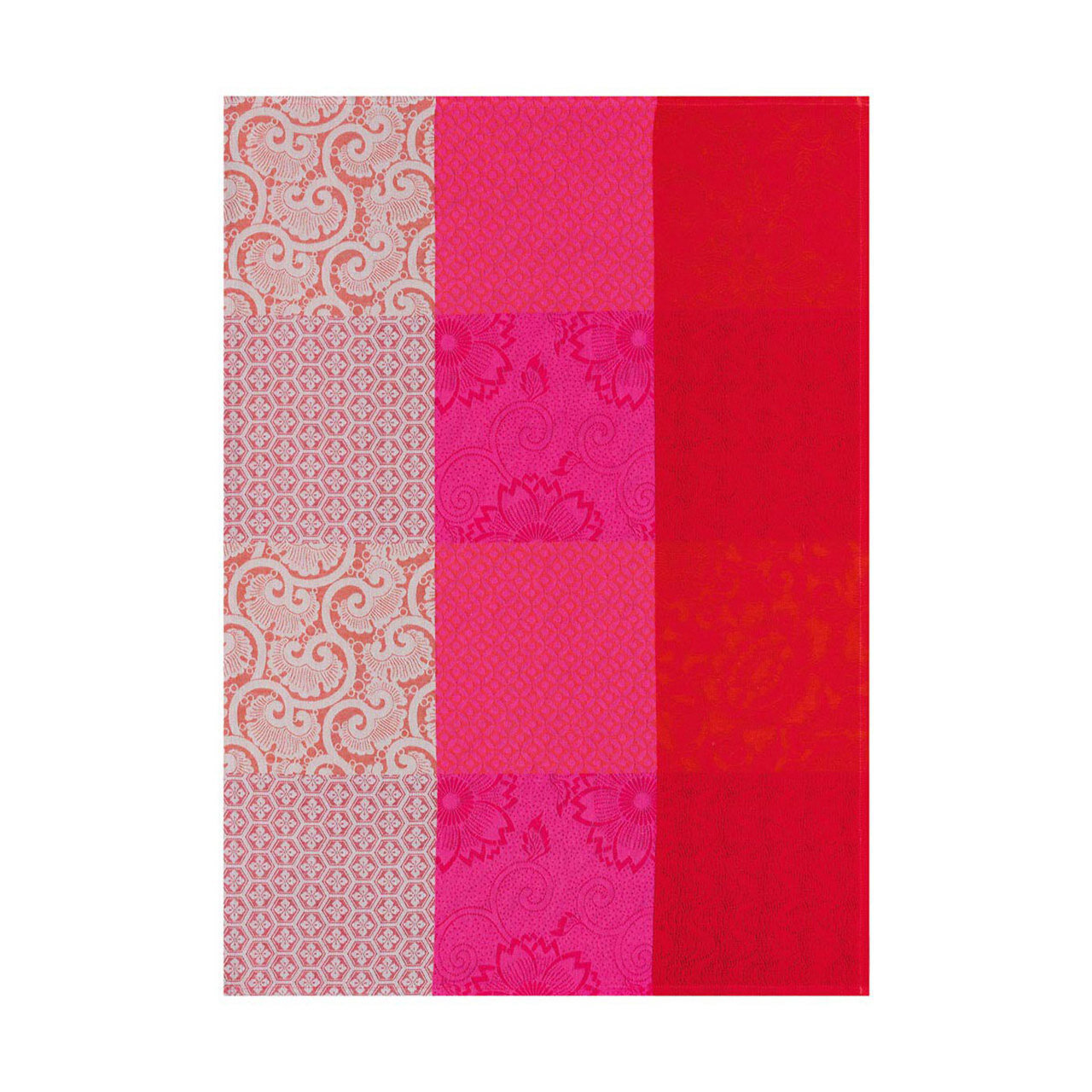 Le Jacquard Francais Tea Towel Fleurs De Kyoto Cherry 24 x 31 Pure Cotton Set of 4