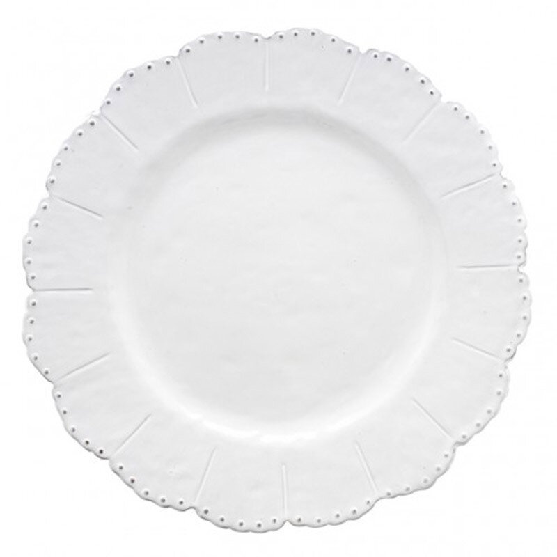 Arte Italica Bella Bianca Beaded Dinner Plate BBS1003
