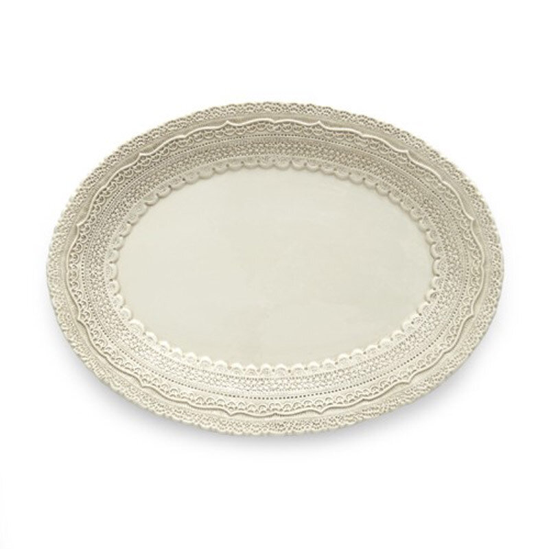 Arte Italica Finezza Cream Small Oval Platter FIN3298